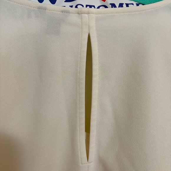 Ann Taylor Crepe Jersey V-Neck in Ivory - Picture 5 of 7